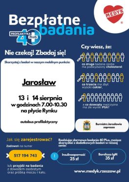 PROFILAKTYKA 40+ – BEZPŁATNE BADANIA PROFILAKTYCZNE